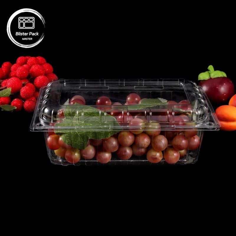 Các hộp nhựa dùng một lần với nắp cho bao bì Litchi & nho