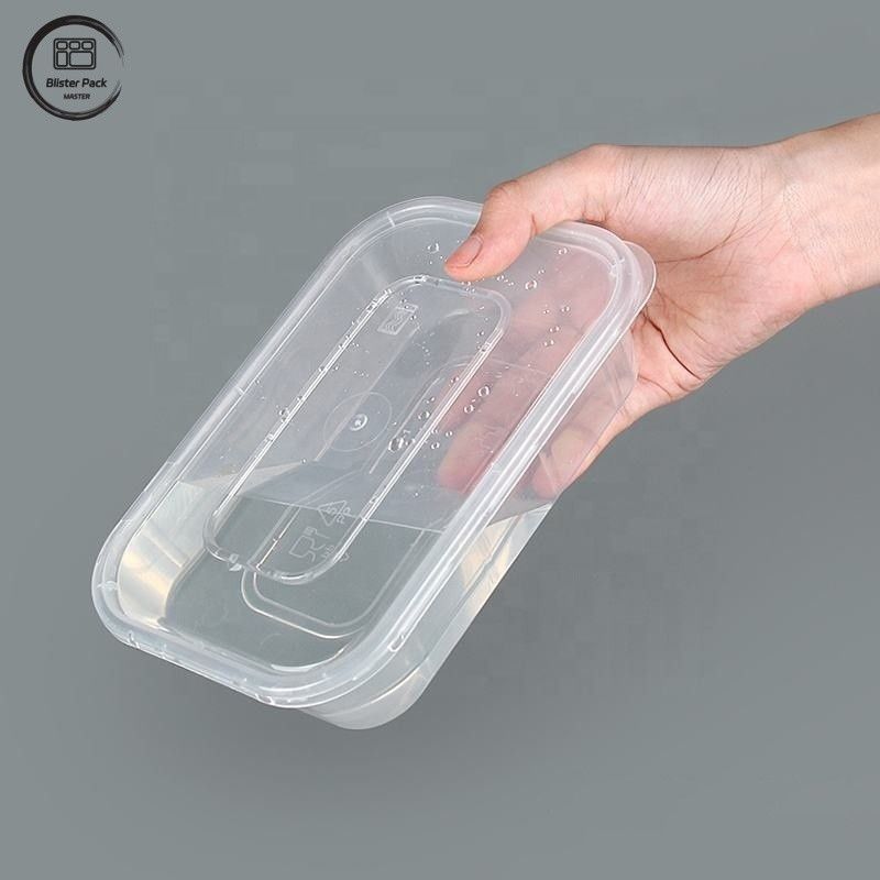 Microwave PP hộp bento nhựa dùng một lần với nắp Clea đa kích thước 500ml đến 1500ml