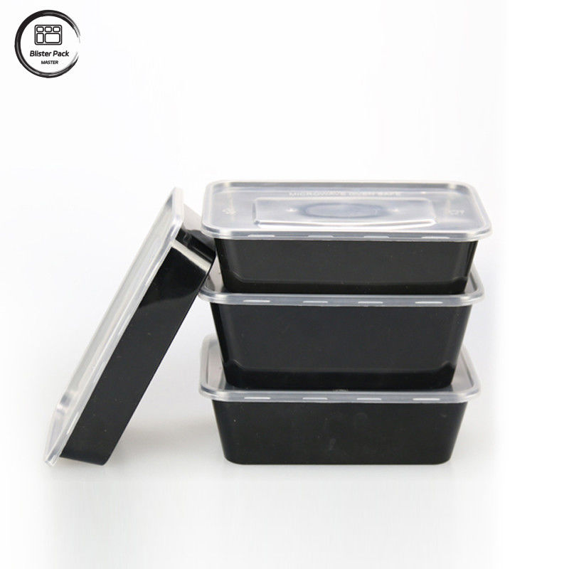 Microwave PP hộp bento nhựa dùng một lần với nắp Clea đa kích thước 500ml đến 1500ml
