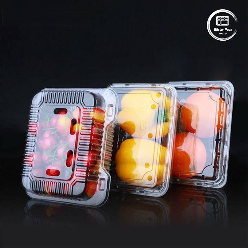 OEM/ODM Clamshell Thẻ dùng một lần trái cây và thùng chứa rau xanh PET rõ ràng Nhựa chất lượng thực phẩm