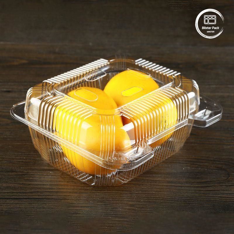 OEM/ODM Clamshell Thẻ dùng một lần trái cây và thùng chứa rau xanh PET rõ ràng Nhựa chất lượng thực phẩm