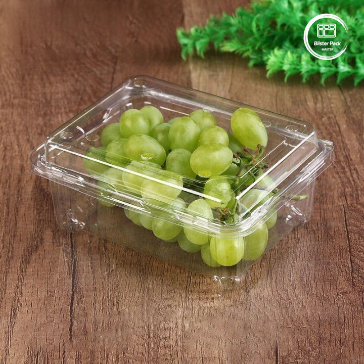 OEM/ODM Clamshell Thẻ dùng một lần trái cây và thùng chứa rau xanh PET rõ ràng Nhựa chất lượng thực phẩm
