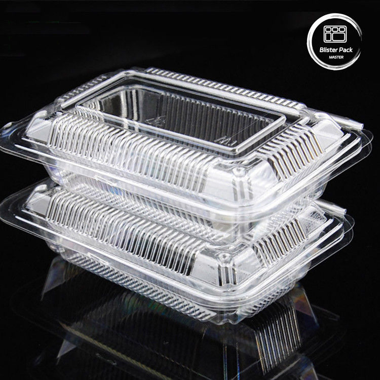 100% PLA Biodegradable Clamshell Containers Compostable Clear Hinged Boxes cho trái cây và rau quả