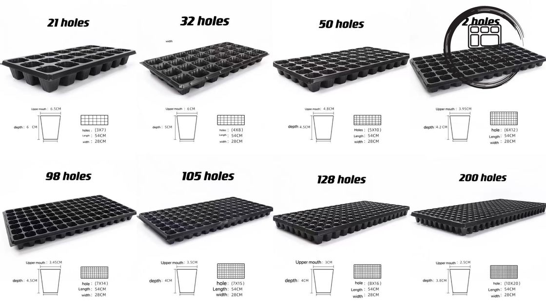 Giá cả phải chăng Multi Cell đĩa hạt giống nhựa lớn 21 đến 120 tế bào cho rau & cây trồng cây trồng