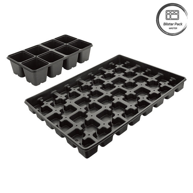 128 Cell PS Thẻ trồng cây bằng nhựa cho nhà trồng rau 0.8mm đến 1.0mm Tray phát triển cây dày