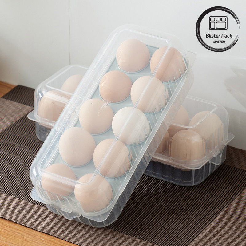 Chất chứa trứng bằng nhựa trong suốt có thể xếp chồng lên nhau với nắp 10/15 lưới tủ lạnh thùng chứa nhựa an toàn cho nhà bếp