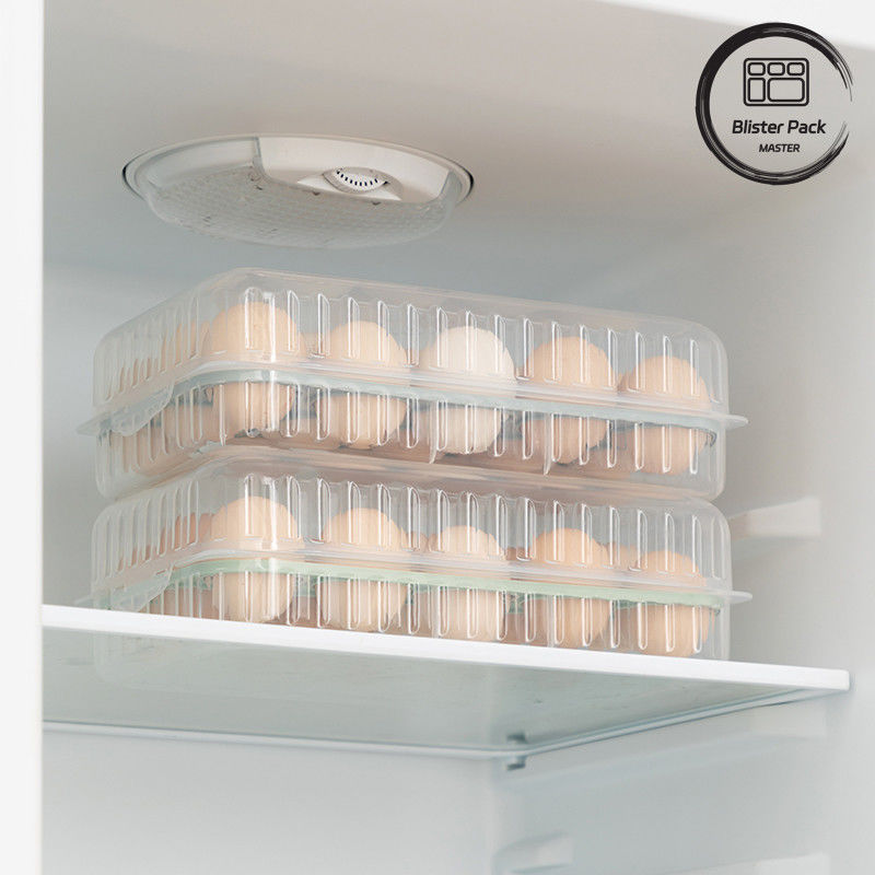 Chất chứa trứng bằng nhựa trong suốt có thể xếp chồng lên nhau với nắp 10/15 lưới tủ lạnh thùng chứa nhựa an toàn cho nhà bếp