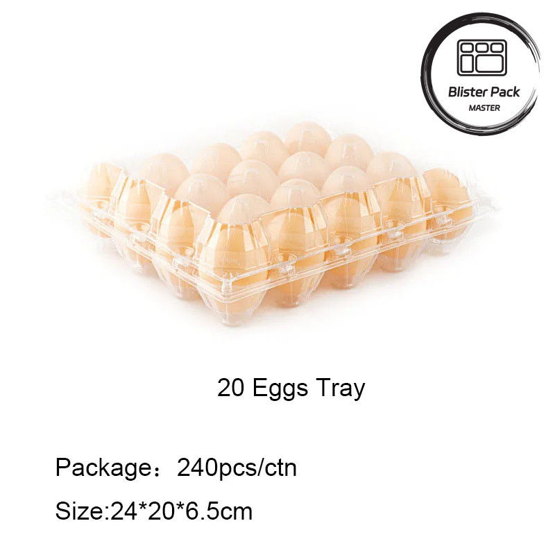 Thang trứng nhựa trong suốt 4 đến 30 quả trứng Bao bì hộp phồng