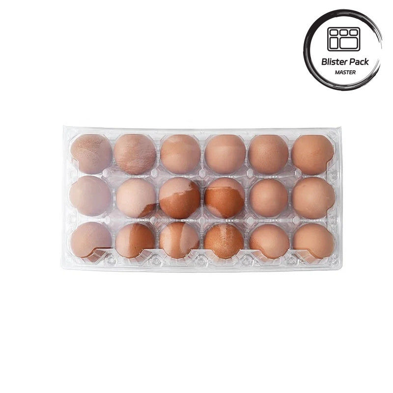 28 lỗ Thermformed Custom Clear PET Plastic Transparent Egg Blister Tray Cho trứng gà
