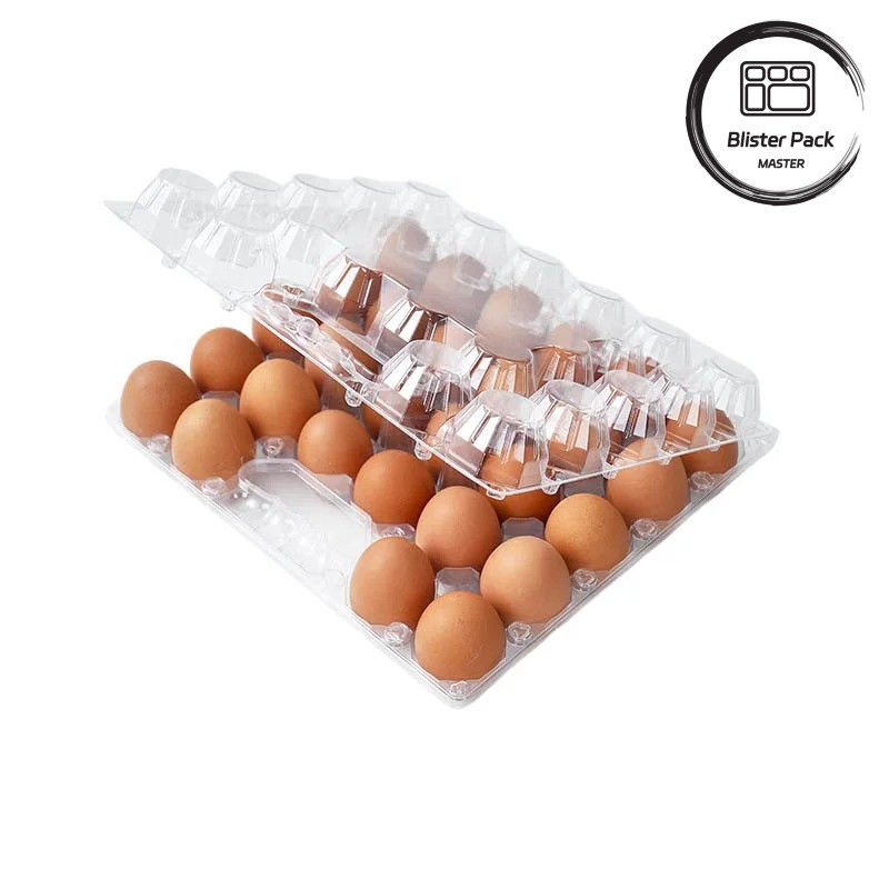 28 lỗ Thermformed Custom Clear PET Plastic Transparent Egg Blister Tray Cho trứng gà