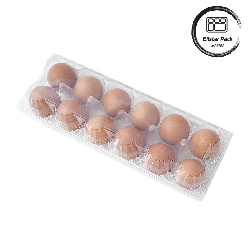 28 lỗ Thermformed Custom Clear PET Plastic Transparent Egg Blister Tray Cho trứng gà