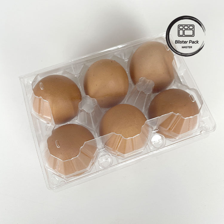 6 Bao bì hộp trứng nhựa Hộp đóng gói trứng bền để lưu trữ an toàn