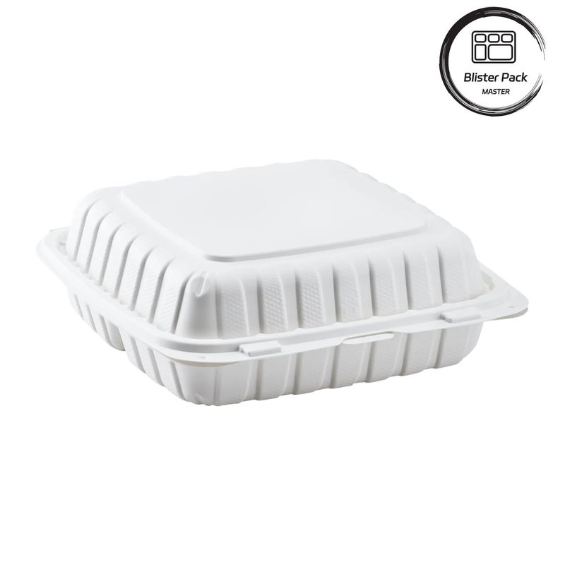 3 khoang thermforming nhựa mang ra thùng chứa vuông cho thức ăn nhanh / bữa ăn nóng