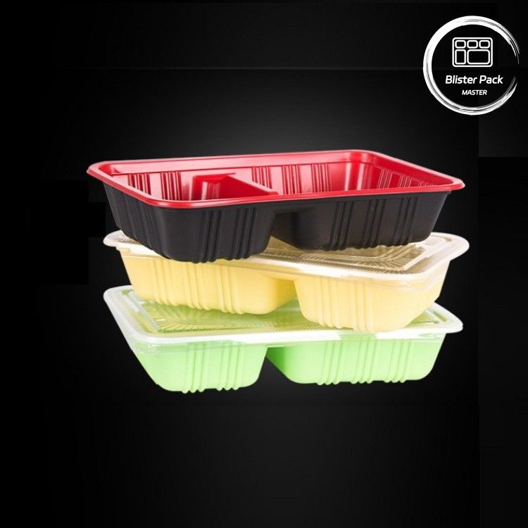 Tương thích với môi trường 3 khoang Bento Box dùng một lần PP nhựa lò vi sóng và tủ lạnh