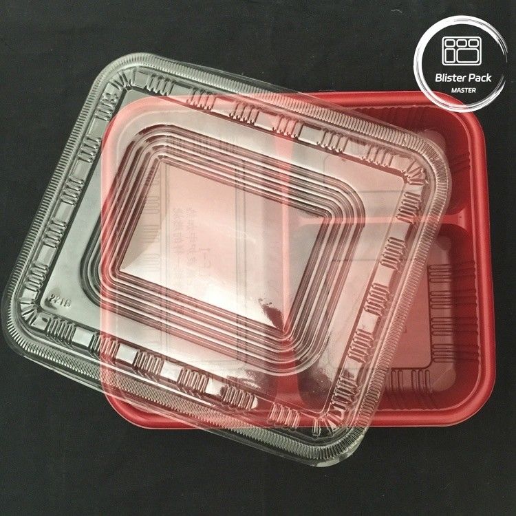 Tương thích với môi trường 3 khoang Bento Box dùng một lần PP nhựa lò vi sóng và tủ lạnh