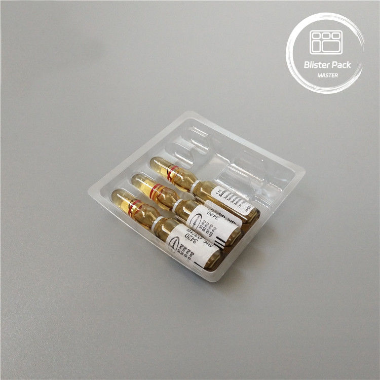 Thẻ bơm dược phẩm nhựa tùy chỉnh Thẻ bao bì đợt nén cho chai 1ml PVC rõ ràng dùng một lần