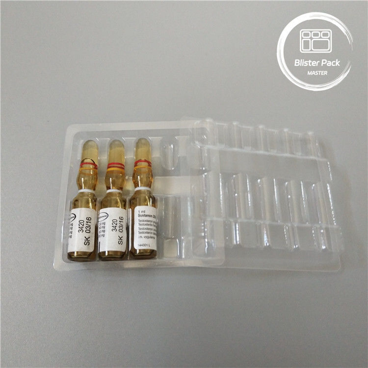 Thẻ bơm dược phẩm nhựa tùy chỉnh Thẻ bao bì đợt nén cho chai 1ml PVC rõ ràng dùng một lần