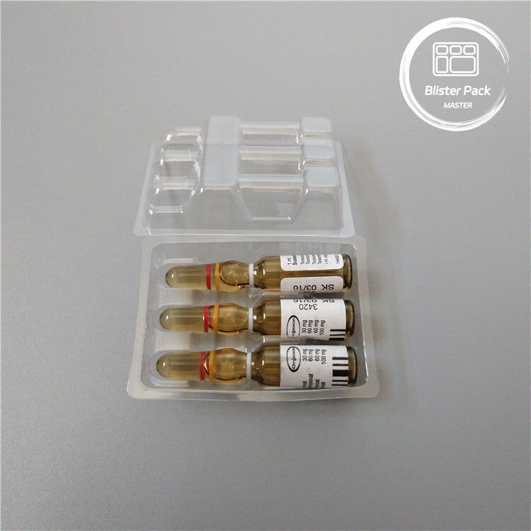Thẻ bơm dược phẩm nhựa tùy chỉnh Thẻ bao bì đợt nén cho chai 1ml PVC rõ ràng dùng một lần