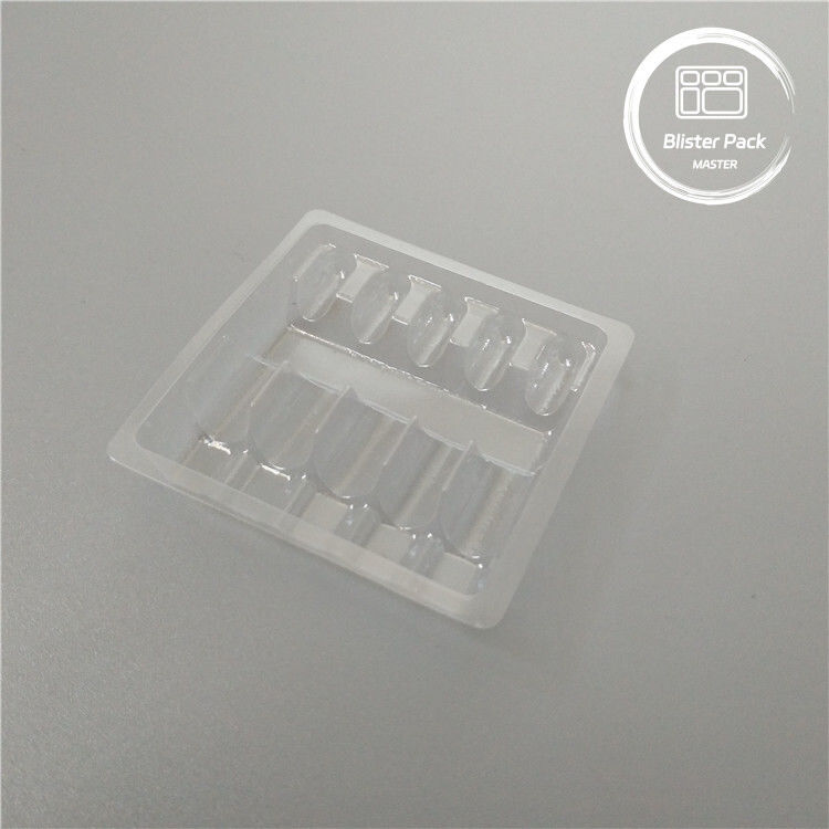 Thẻ bơm dược phẩm nhựa tùy chỉnh Thẻ bao bì đợt nén cho chai 1ml PVC rõ ràng dùng một lần