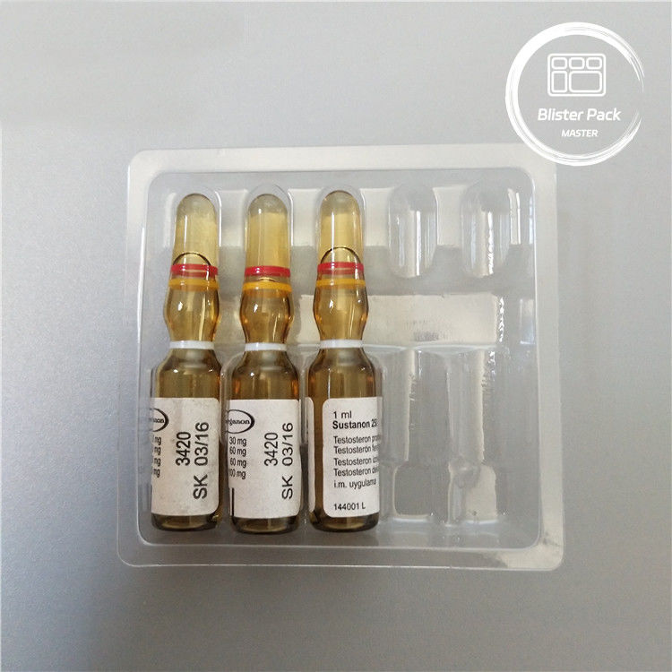 Thẻ bơm dược phẩm nhựa tùy chỉnh Thẻ bao bì đợt nén cho chai 1ml PVC rõ ràng dùng một lần