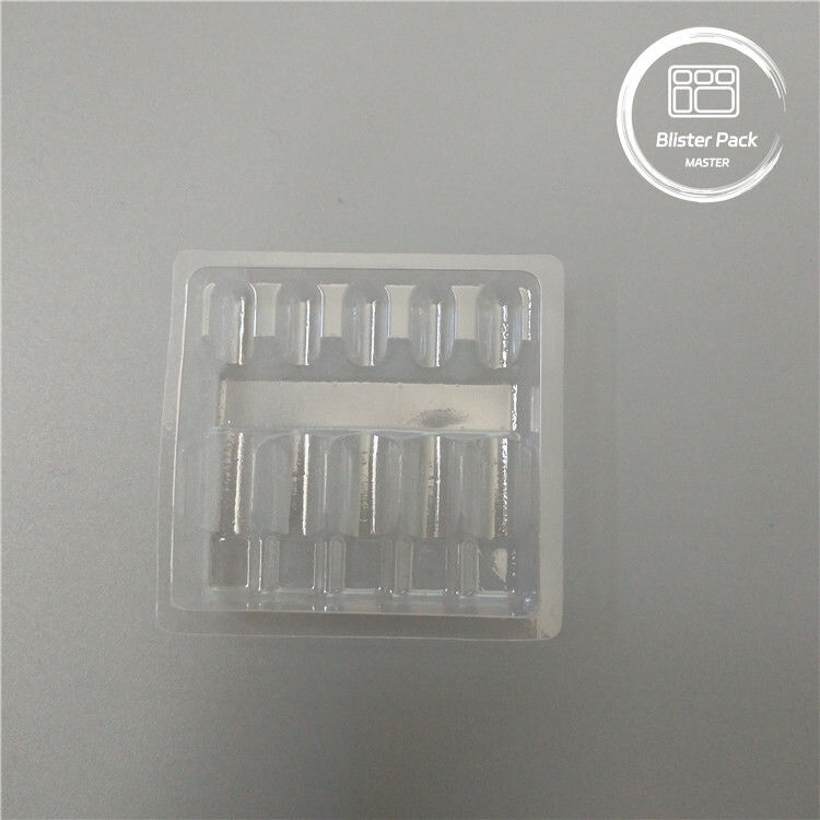 Thẻ bơm dược phẩm nhựa tùy chỉnh Thẻ bao bì đợt nén cho chai 1ml PVC rõ ràng dùng một lần