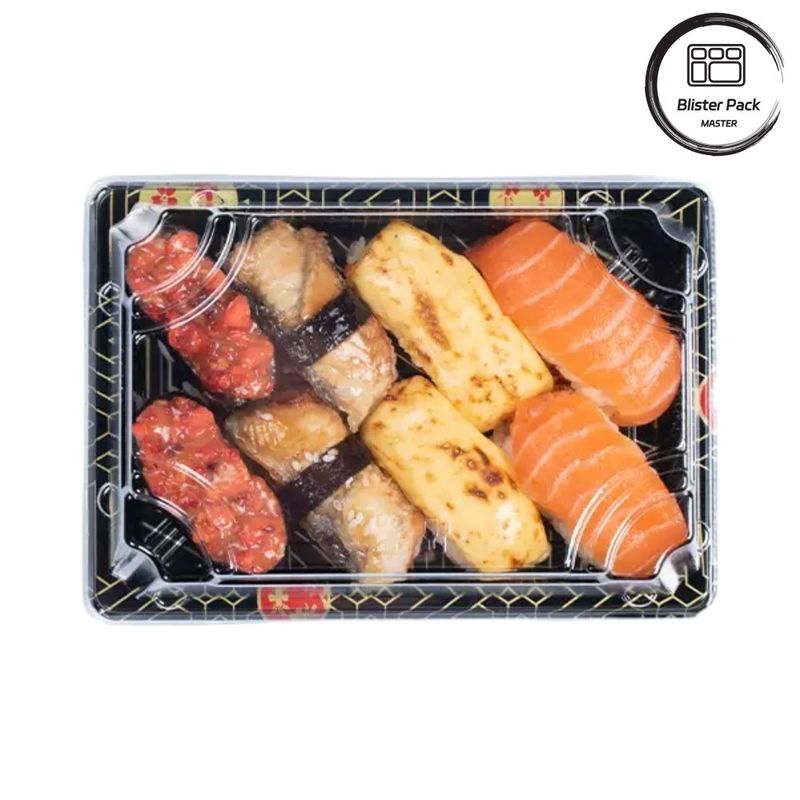Đồ đựng sushi bằng nhựa dùng một lần theo kiểu Nhật Bản lý tưởng cho sử dụng chuyên nghiệp và gia đình