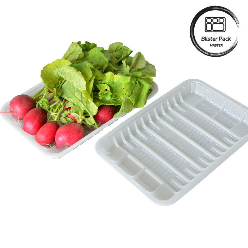 Đàn đĩa rau tươi PET trong suốt và đĩa trái cây tươi - lý tưởng để trưng bày và lưu trữ