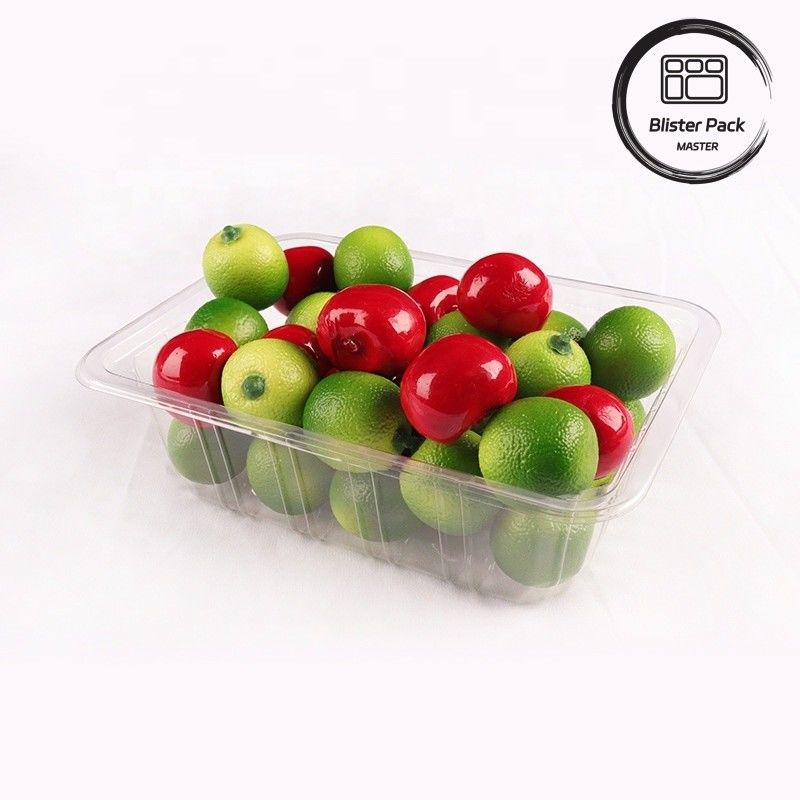 Đàn đĩa rau tươi PET trong suốt và đĩa trái cây tươi - lý tưởng để trưng bày và lưu trữ
