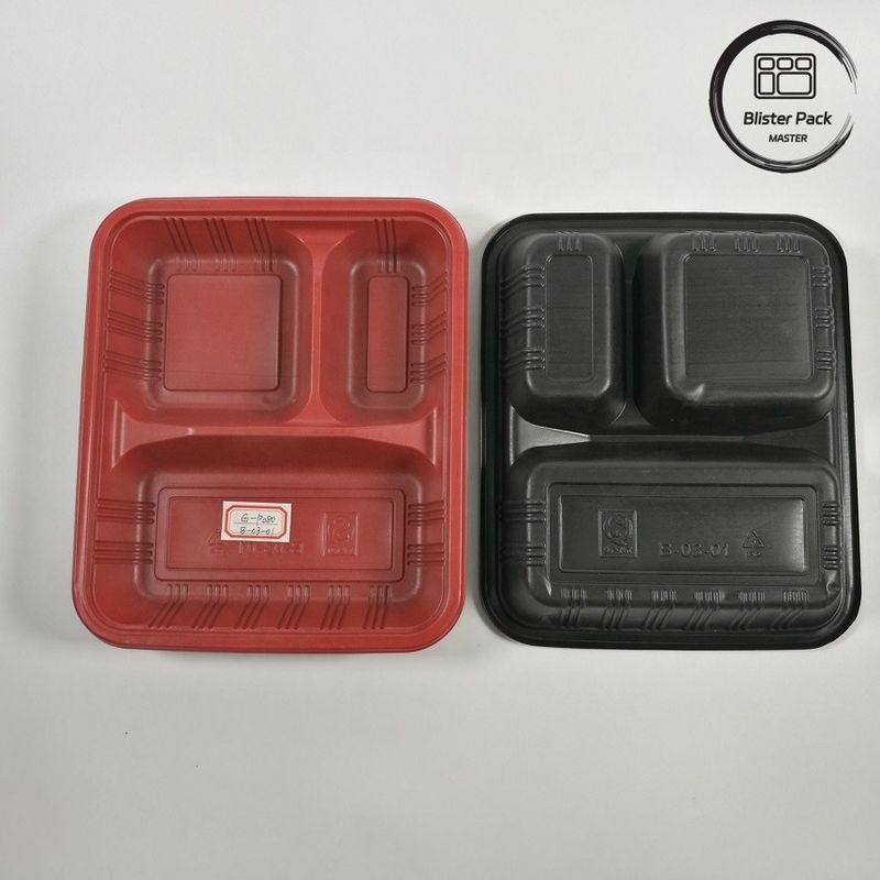 Phân khúc 2-3-4 tùy chỉnh PP Hot Food Takeaway Bento Box Eco Friendly Rectangular