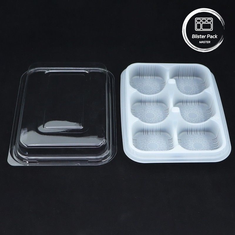 Nướng bánh Blister Packaging Thùng chứa thực phẩm dùng một lần với nắp cho món tráng miệng