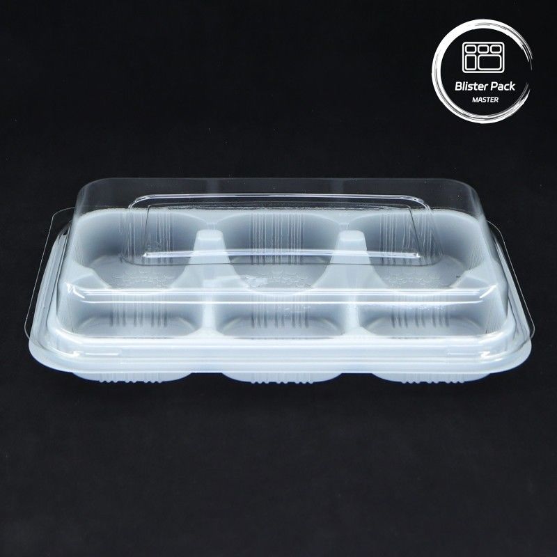 Nướng bánh Blister Packaging Thùng chứa thực phẩm dùng một lần với nắp cho món tráng miệng
