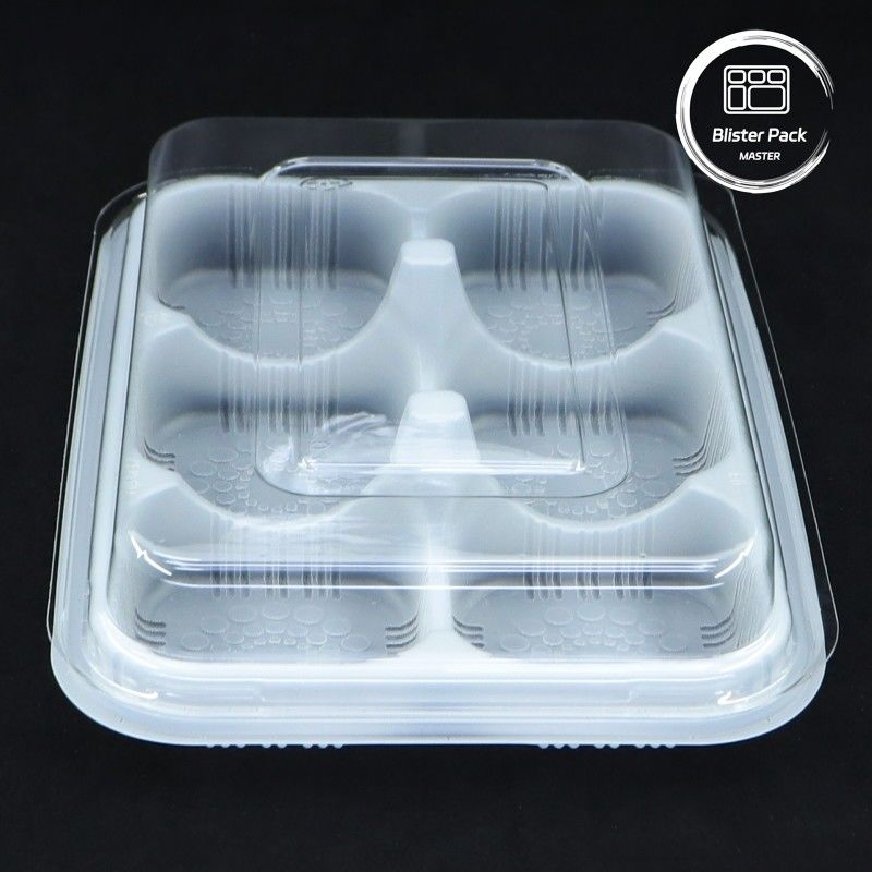 Nướng bánh Blister Packaging Thùng chứa thực phẩm dùng một lần với nắp cho món tráng miệng
