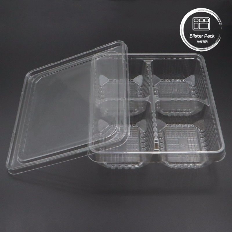Nướng bánh Blister Packaging Thùng chứa thực phẩm dùng một lần với nắp cho món tráng miệng
