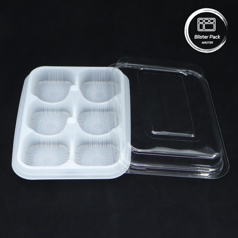 Nướng bánh Blister Packaging Thùng chứa thực phẩm dùng một lần với nắp cho món tráng miệng