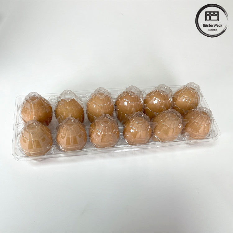 12 Đếm Thể sử dụng nhiều lần Tray Blister Plastic Chicken Egg Tray Thermoforming Cho Lưu trữ Và Giao thông