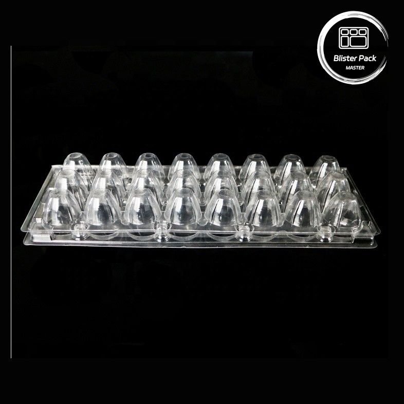 18 lỗ dùng một lần Blister Clamshell Quail Egg Box Nhựa với bao bì an toàn