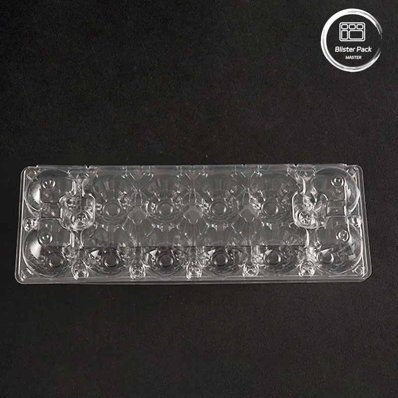 12 Cell Transparent PET Egg Tray Logo tùy chỉnh Thùng chứa trứng nhựa để lưu trữ