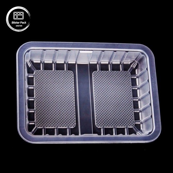 Thẻ nhựa PP trong suốt có thể dùng một lần, bao bì 6 lỗ cho sô cô la, kẹo, bánh trăng, bánh muffin và bánh nướng