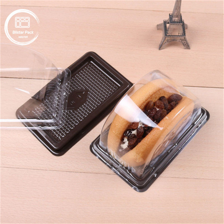Thẻ bánh bằng nhựa bán tròn trong suốt với nắp