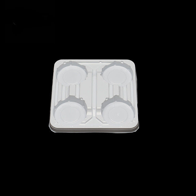 Thẻ dùng một lần PET trắng, 4 phần cầm cốc cà phê cho sữa, sữa chua và đồ uống
