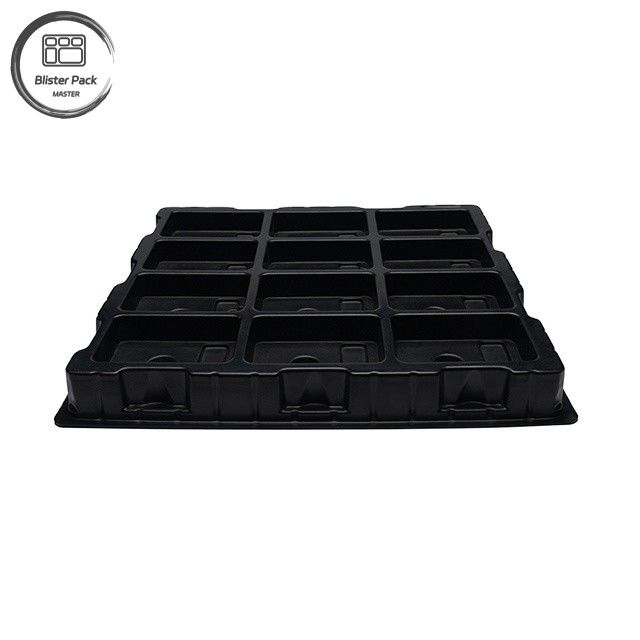Nhà sản xuất Tùy chỉnh Thẻ nhựa điện tử PS lớn, 12 lưới cứng cao Bao bì màu đen tinh khiết