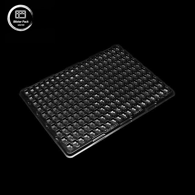PET 200-Grid Vacuum Tray cho các thành phần điện tử nhỏ, bao bì tùy chỉnh chống tĩnh