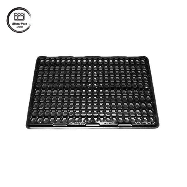 PET 200-Grid Vacuum Tray cho các thành phần điện tử nhỏ, bao bì tùy chỉnh chống tĩnh