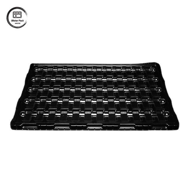 Thẻ nhựa chống tĩnh minh bạch hình chân không, bao bì 60 lưới cho các sản phẩm điện tử nhỏ