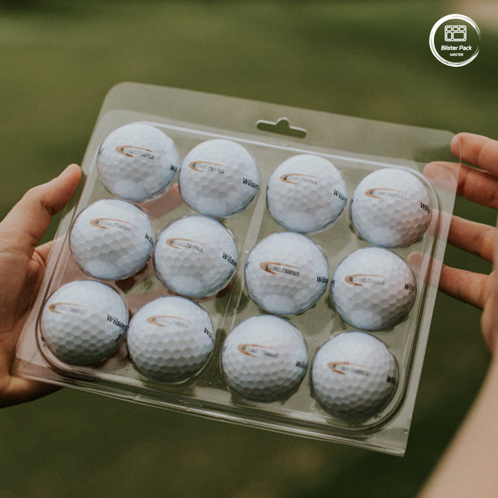Bao bì vỏ bắp nhòm nhựa thông minh 12 màu tùy chỉnh cho quả bóng golf, Bao bì hiển thị bán buôn